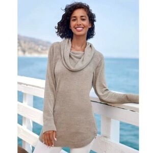 BAREFOOT DREAMS CozyChic Ultra Lite Coastal Cowl Neck Tunic Medium